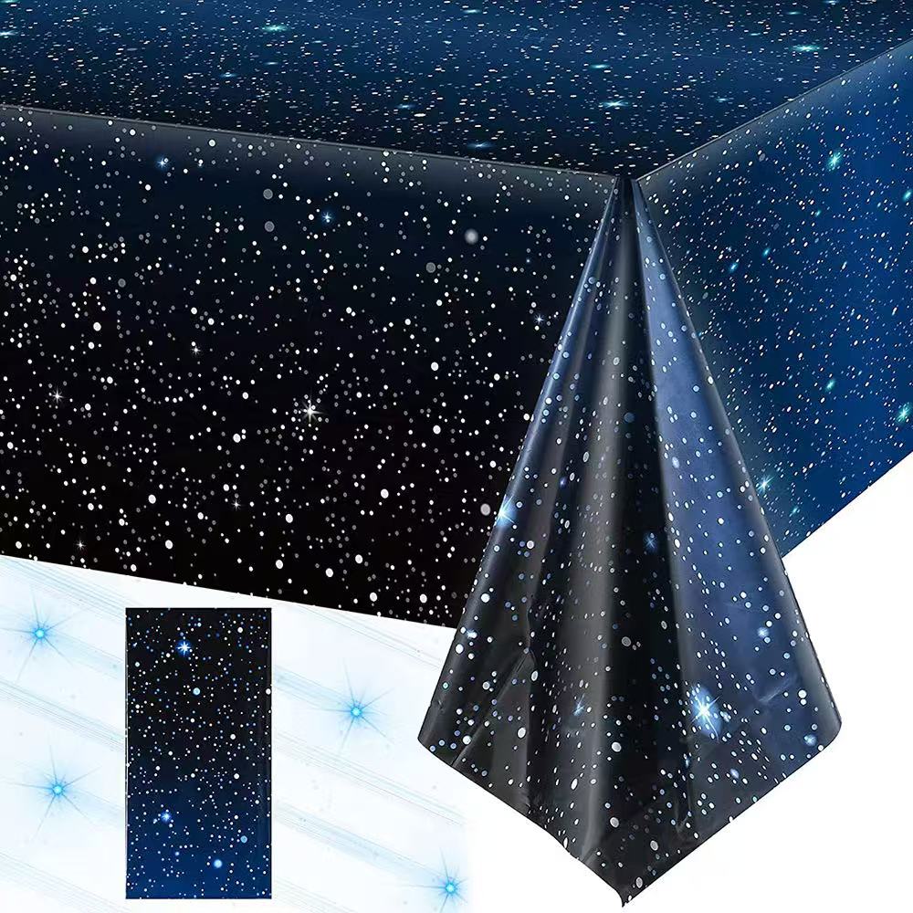 Table Cloth Disposable - Einweg-Tischdecke mit Sternenhimmel-Motiv, für Erwachsene und