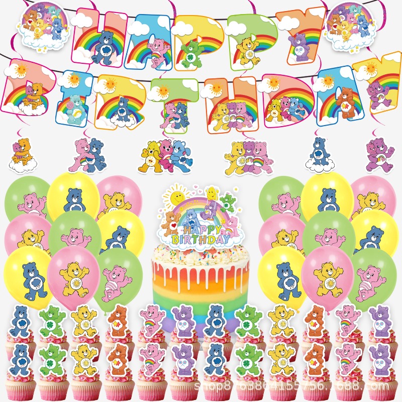 Event Supplies - Neue Niedliche Cartoon Care Bears Themen-Geburtstagsdekoration