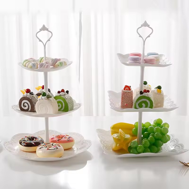 Cupcake Stand Tier - 3-stöckiger Kuchenständer Cupcake-Präsentationsständer Nachmittagstee-Snack- und Obstteller