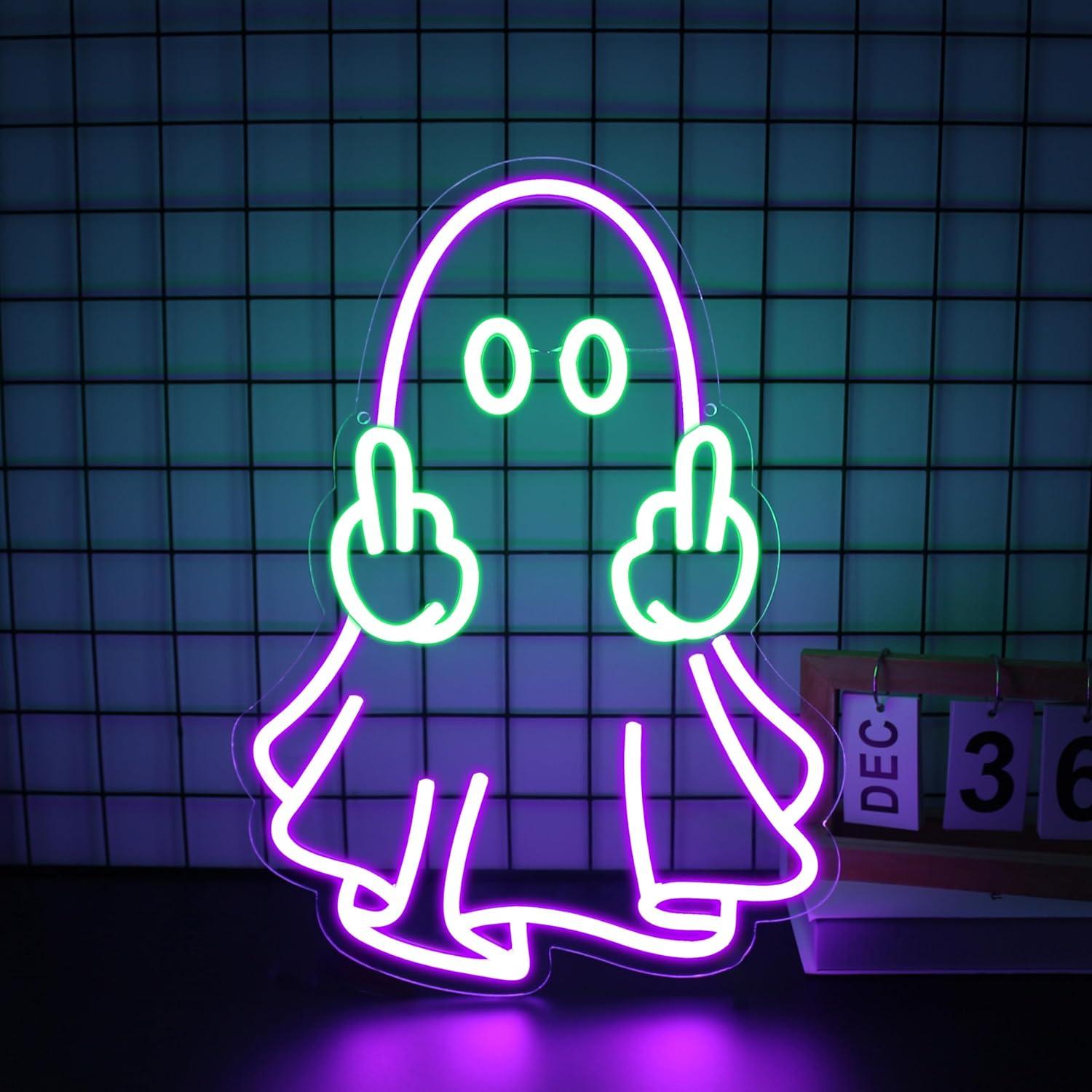 Neon Sign Party - Geister-Neonschild USB-Betrieben LED Dimmbare Neonlichter für