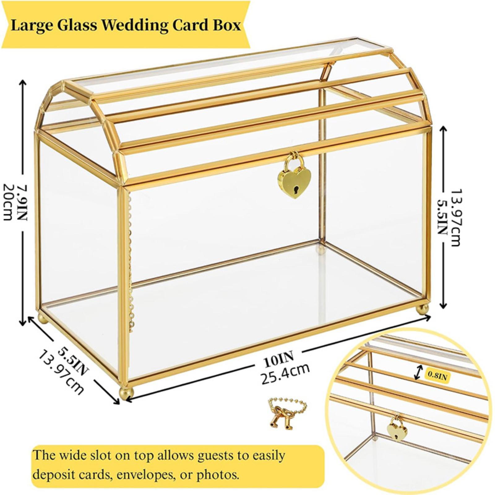 Event Party Box - Glas-Hochzeitskartenbox, Aufbewahrungsbehälter für Veranstaltungen, Abschlussfeiern, Geburtstage