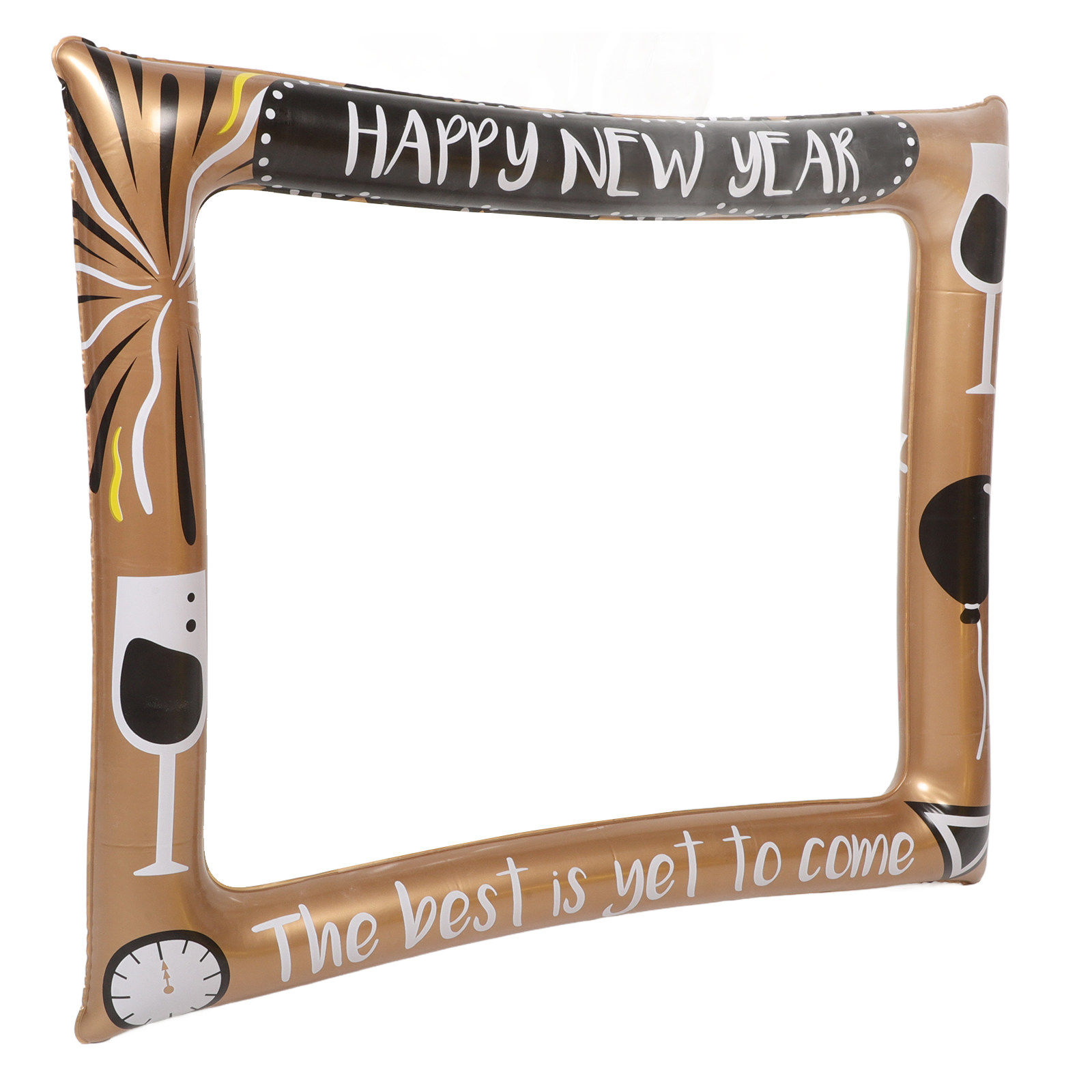 Photo Booth Frame - Aufblasbarer „Frohes Neues Jahr“-Fotorahmen, lustiges Selfie-Requisit,