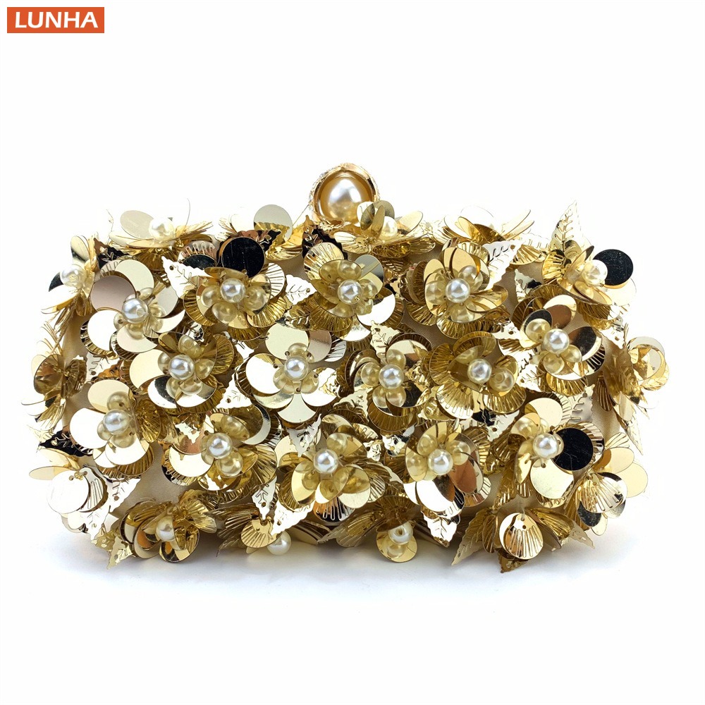 Event Party Box - Damen Luxus Perlen Clutch Box Tasche