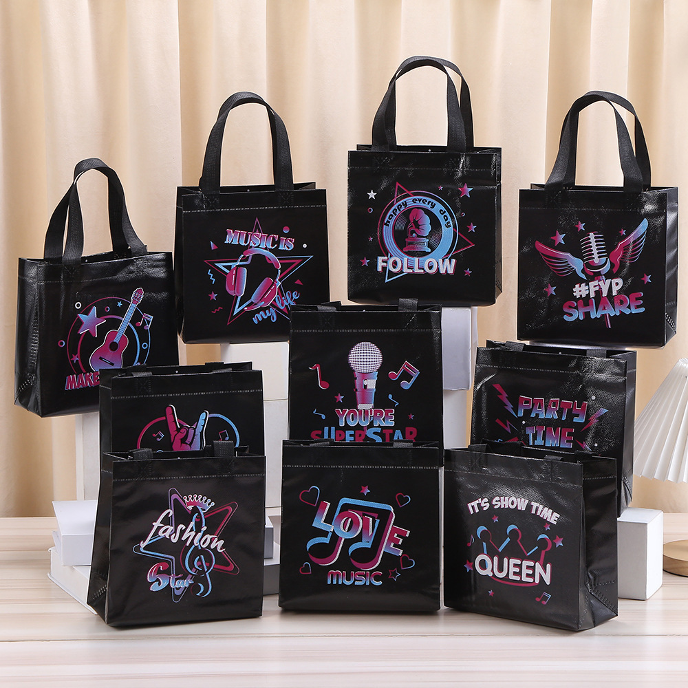 Event Party Shop - 10 Stück schwarze „Let's Rock Music“-Thema,