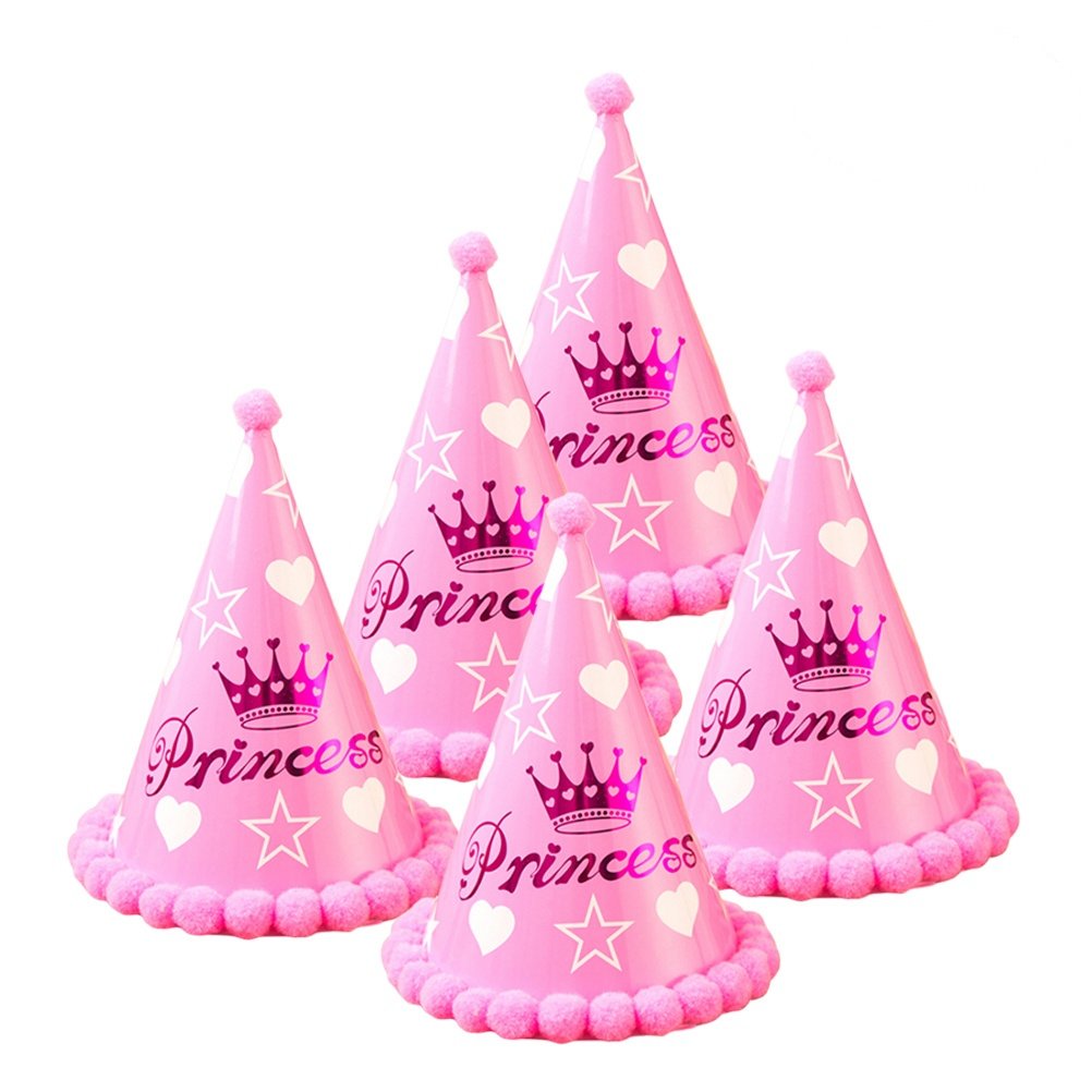Party Hat Cone - 12 Stück Geburtstagsparty-Hüte, bunte gepunktete Herzkrone,