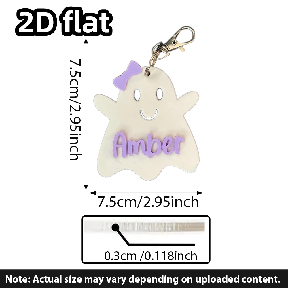 Party Favor Bag - Personalisierter Geister-Schlüsselanhänger, Geister-Taschen-Tag, Halloween-Namensschild, Geister-Taschen-Charms, Halloween-Namensschild,