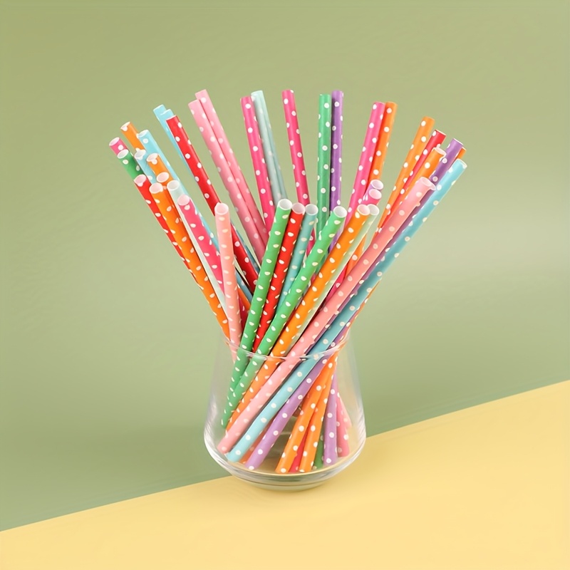 100 bunte Einweg-Papierstrohha – Paper Straw Color Bewertung und Preis