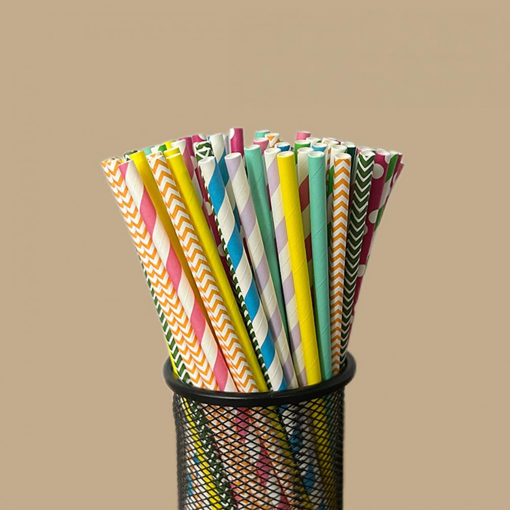 100 Stück bunt gestreifte Einw – Paper Straw Color Bewertung und Preis