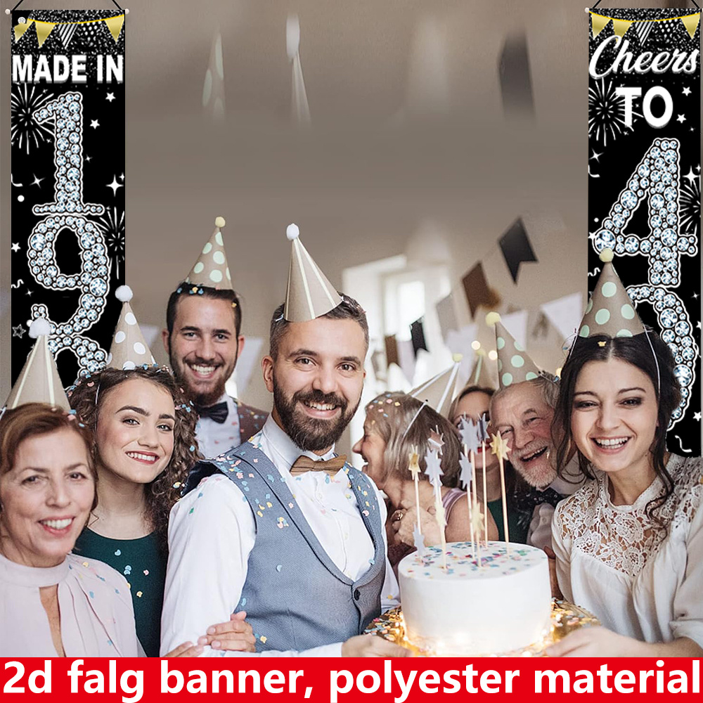 2 Stück 2D Flache Banner zum 4 – Party Banner Gold Bewertung und Preis