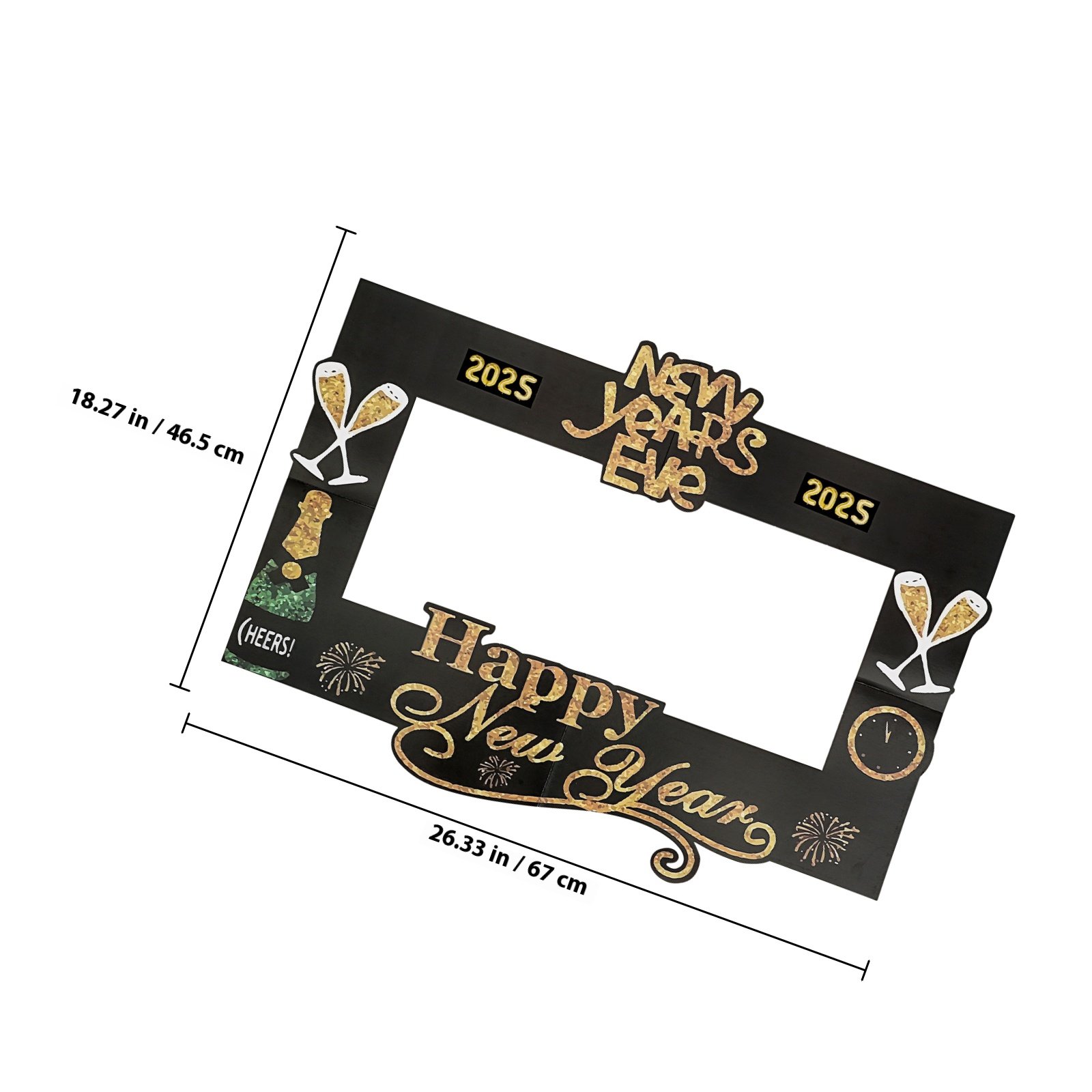 2025 Neujahrs-Fotorequisiten-H – Photo Booth Frame Bewertung und Preis