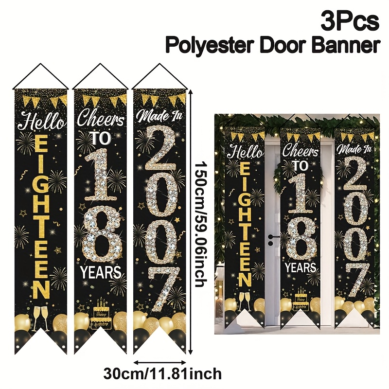 2D 3-teiliges Türbanner-Set zu – Party Banner Gold Bewertung und Preis