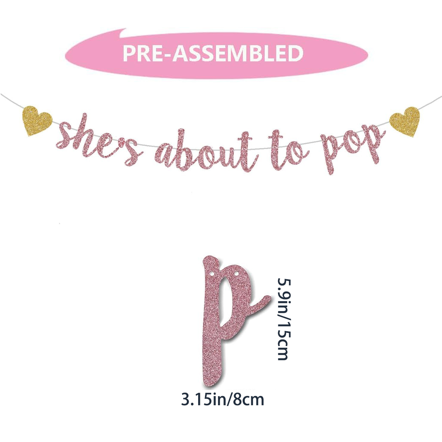 Banner „She's About to Pop“, R – Party Banner Gold Bewertung und Preis