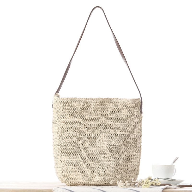 Stroh-Schultertasche Gewebte S – Paper Straw Color Bewertung und Preis