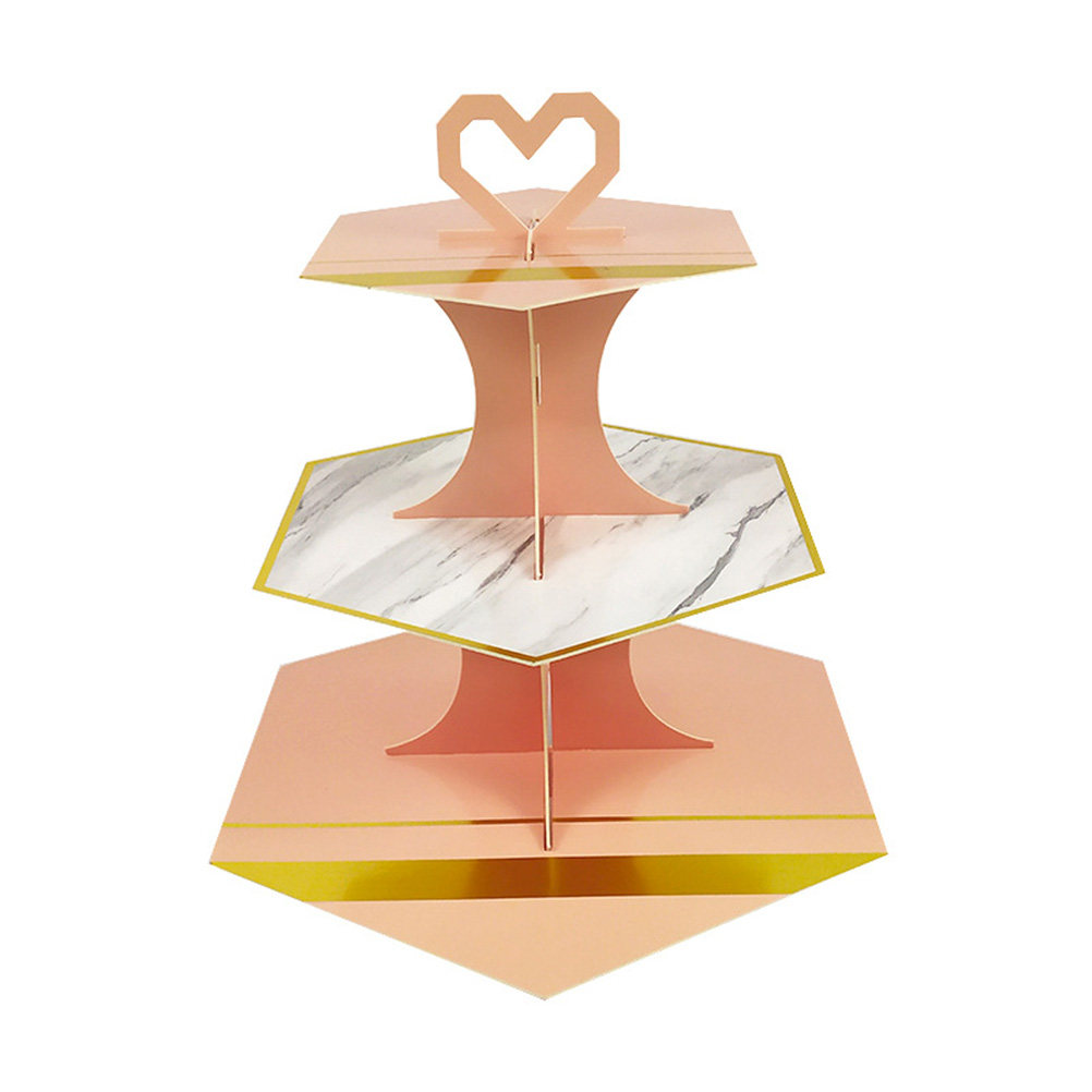 2 Stück Marmormuster Papier-Ku – Cupcake Stand Tier Bewertung und Preis