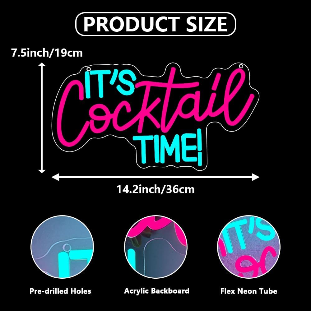 Cocktails Neonschild USB-Betri – Neon Sign Party Bewertung und Preis