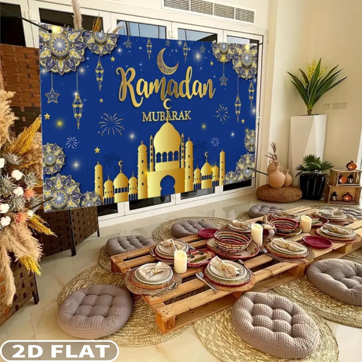 2D FLACHE 1 Stück Ramadan Muba – Party Banner Gold Bewertung und Preis