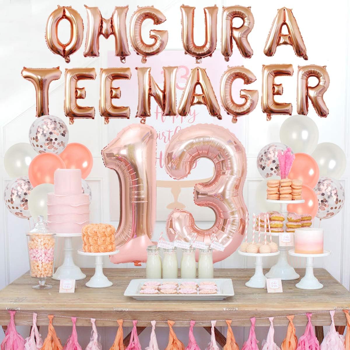 Partydekorationen zum 13. Gebu – Party Banner Gold Bewertung und Preis