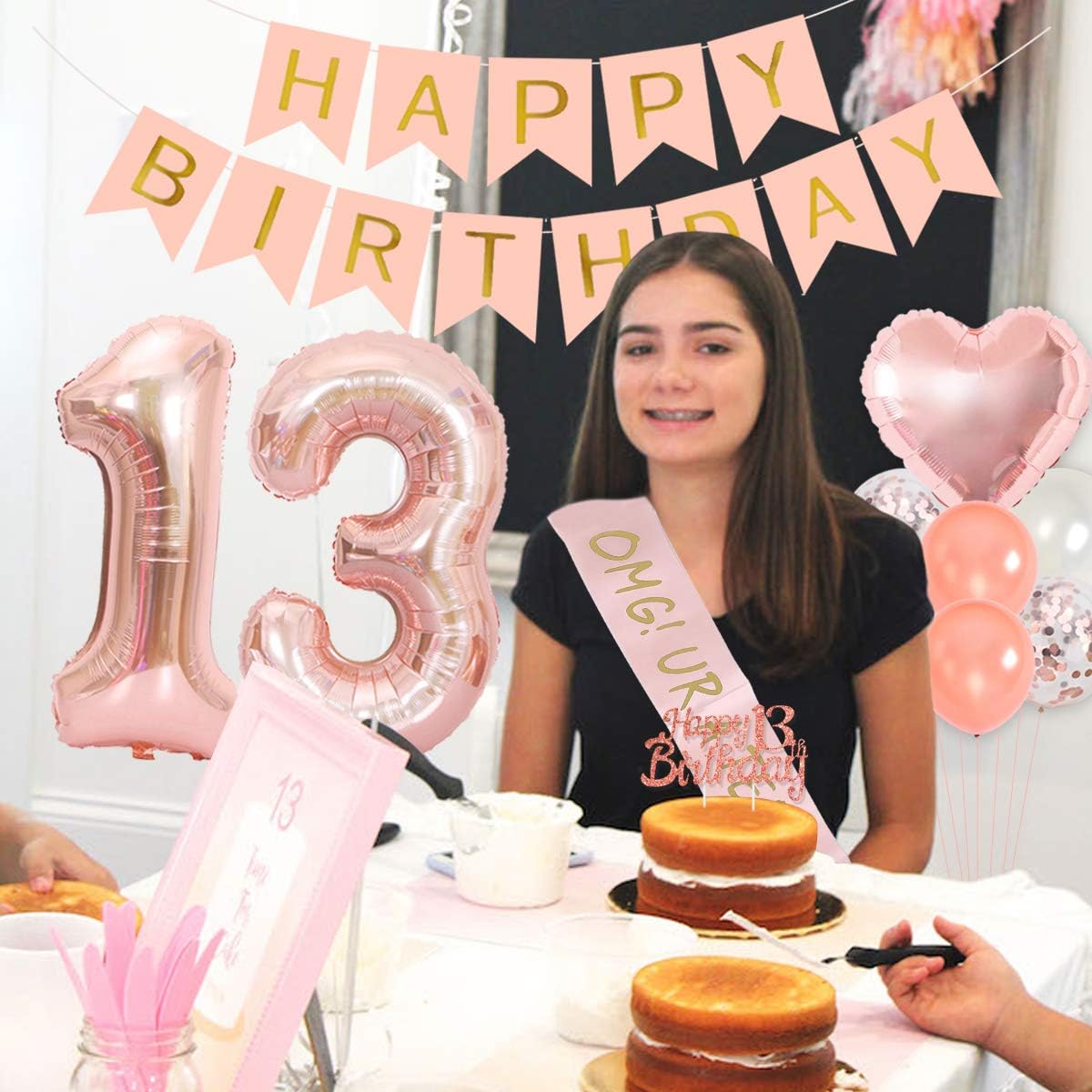 Partydekorationen zum 13. Gebu – Party Banner Gold Bewertung und Preis