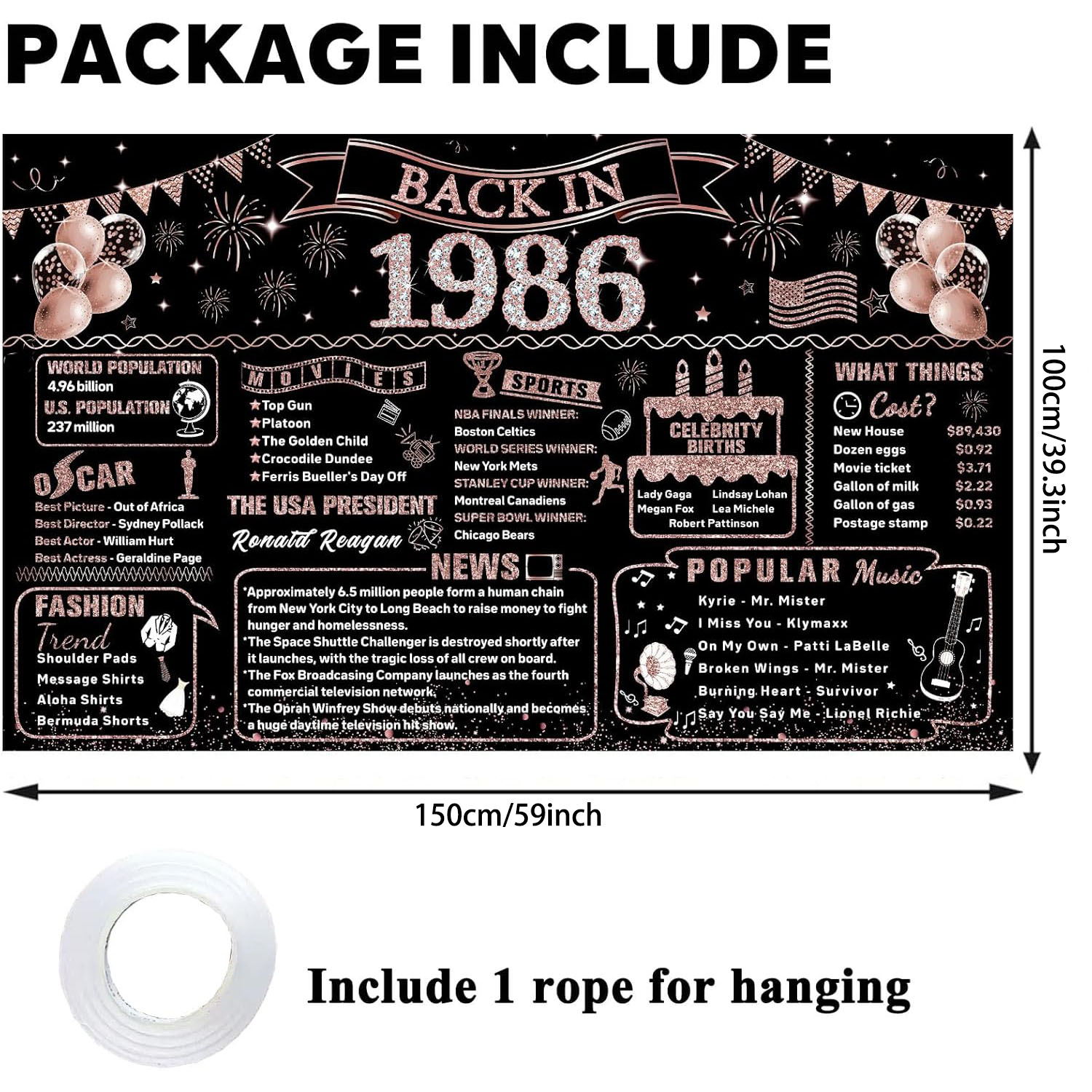 Dekorationen zum 40. Geburtsta – Party Banner Gold Bewertung und Preis