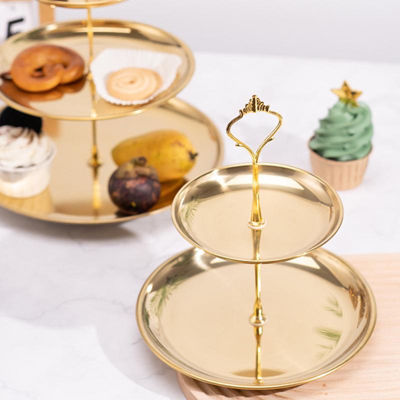 Gold-Silber 2/3-stufiger Kuche – Cupcake Stand Tier Bewertung und Preis