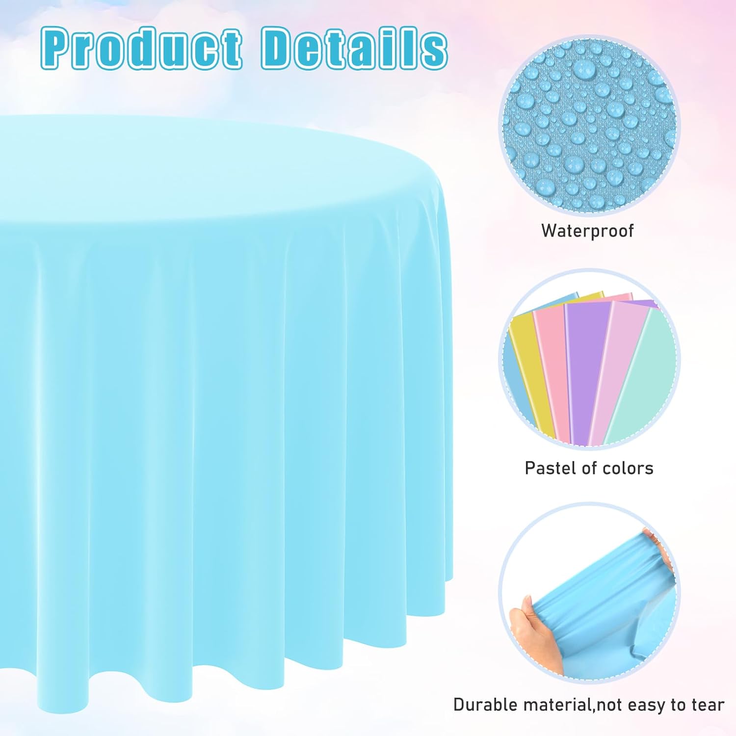 Runde einfarbige Einweg-Tischd – Table Cloth Disposable Bewertung und Preis