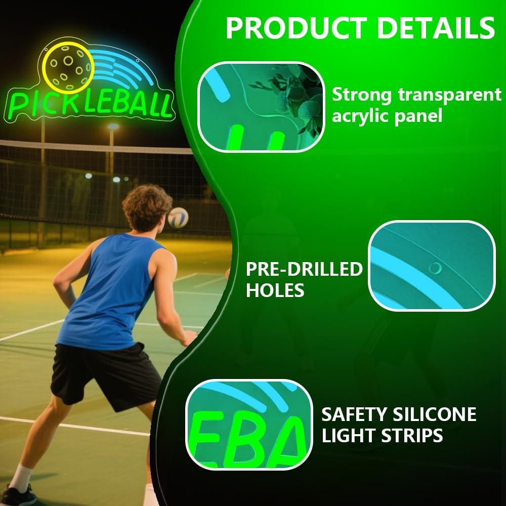 Pickleball Neon-Schild USB Dim – Neon Sign Party Bewertung und Preis