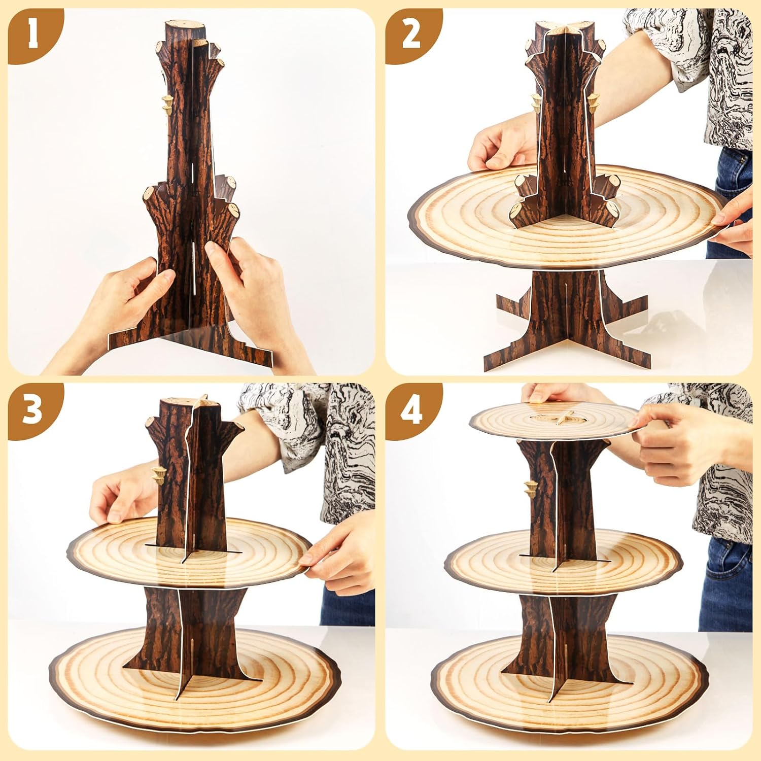 Cupcake-Ständer aus Holz, Deko – Cupcake Stand Tier Bewertung und Preis
