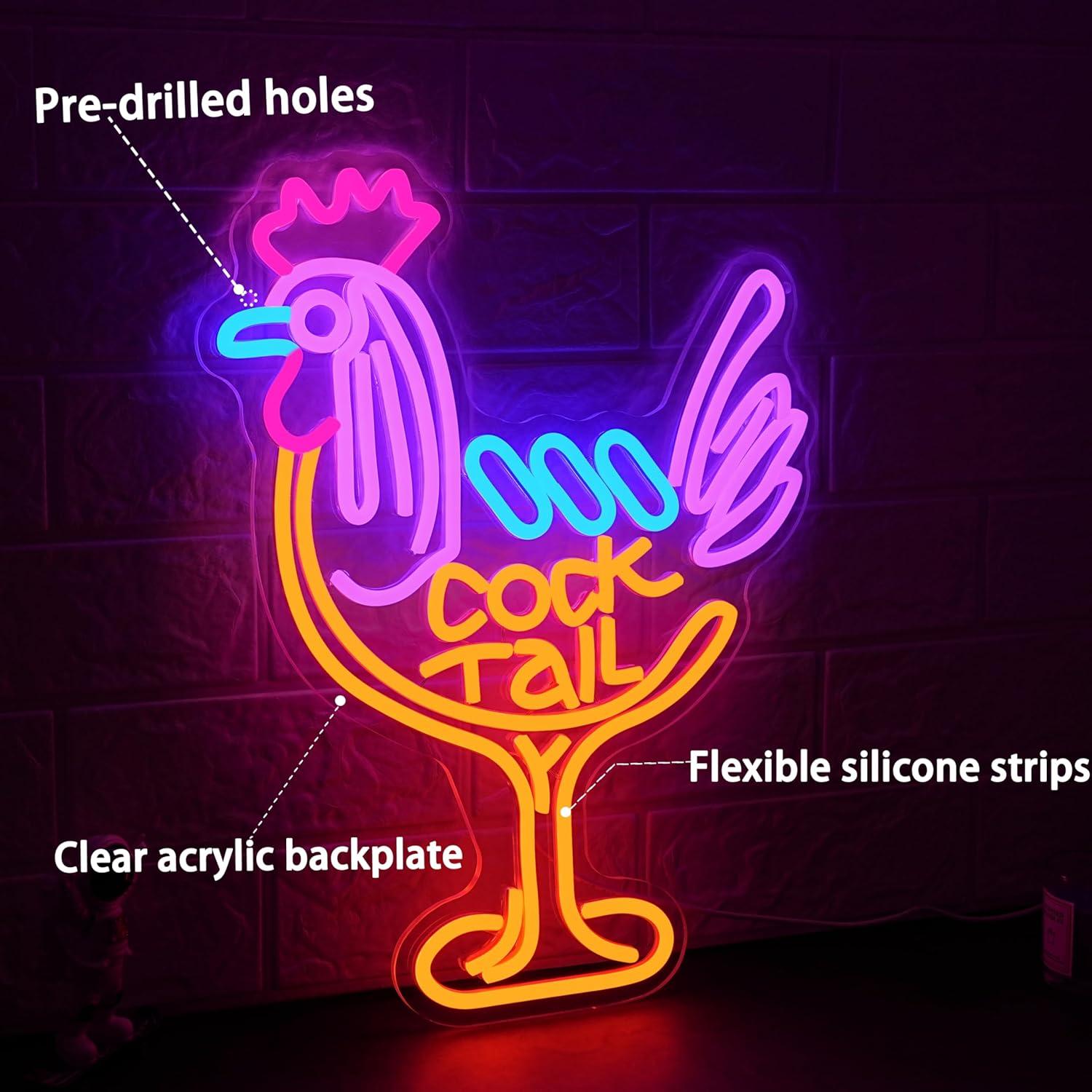 Cocktail Neon-Schild USB Dimmb – Neon Sign Party Bewertung und Preis